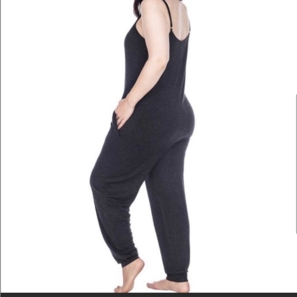 Honeydew Ladies Lounge Jumpsuit CHAR HEATHER SMALL, MEDIUM - Picture 2 of 3